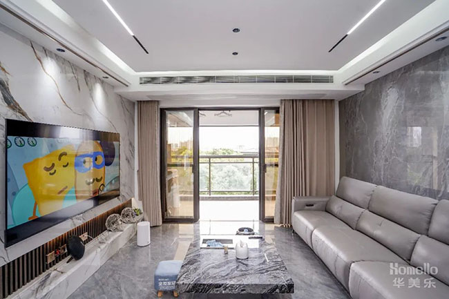 136㎡簡約四居，質感拉滿橫廳布局，肉眼可見的舒適恬靜樂居